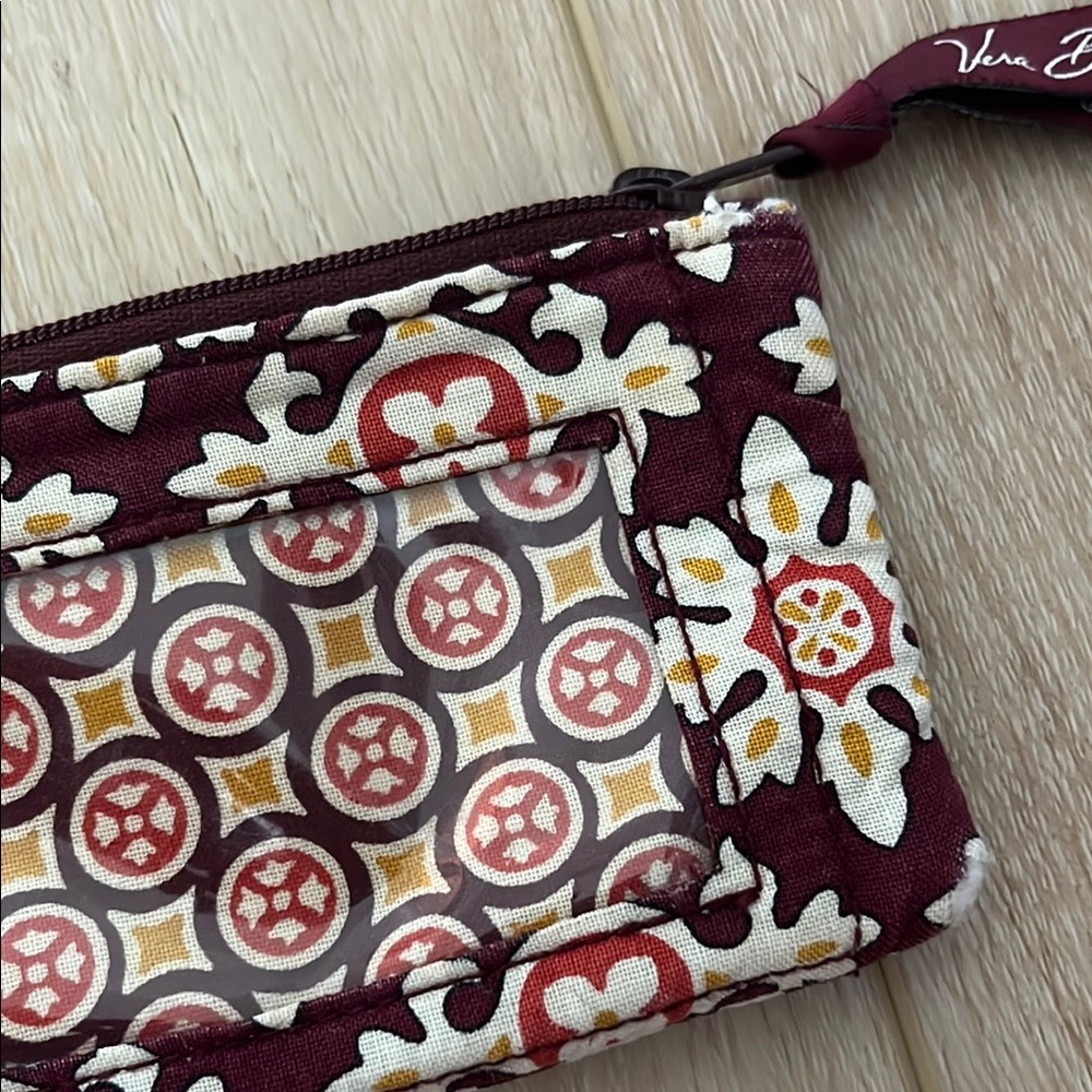 Vera Bradley Red and White Patterned Keychain Wallet - Picture 6 of 11